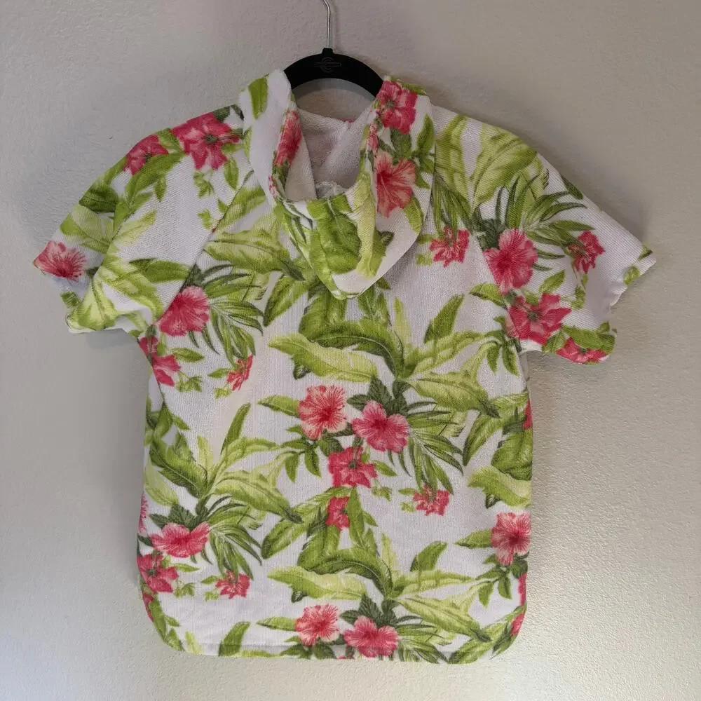 Tommy Bahama Girl's Terry Cloth Floral Swim Cover-Up Size L/XL
